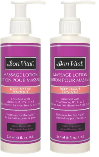 Miniatura 10 de Bon Vital' Loción para masaje de tejido profundo, 1 galón, loción hidratante de grado profesional para terapia de tejido profundo, fórmula no grasa