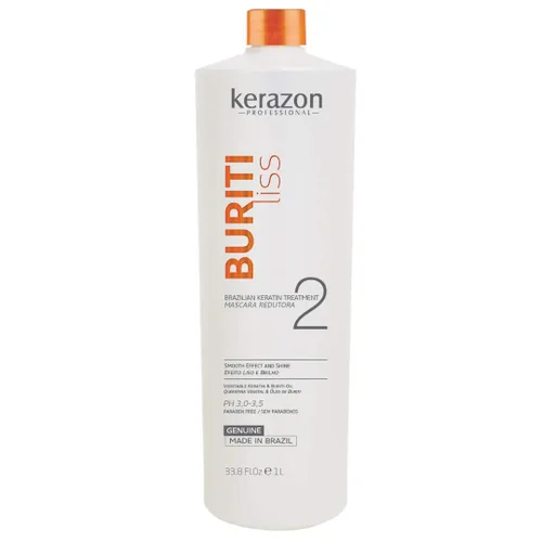 Tratamiento de queratina brasileña 34fl.oz/1L Tratamiento de Keratina Brasilera Importada Buriti Liss por KERAZON