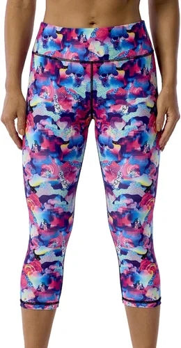 Miniatura 2 de UIUO-UIPEU Leggings capri estampados con bolsillos para mujer, control de abdomen, yoga, capris