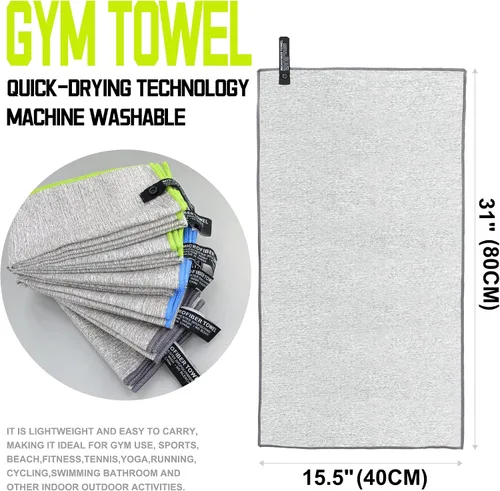Miniatura 3 de 6 unidades de toallas de microfibra para gimnasio para hacer ejercicio, accesorios de secado rápido para sudor, equipo de gimnasio para hombres