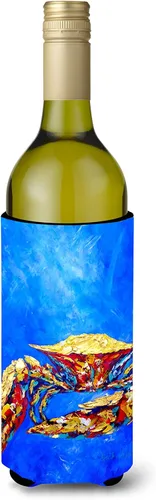 Miniatura 10 de Caroline's Treasures MW1185MUK Big Boy on Blue Crawfish Ultra Hugger para latas delgadas, funda para enfriar, lavable a máquina, funda para bebidas