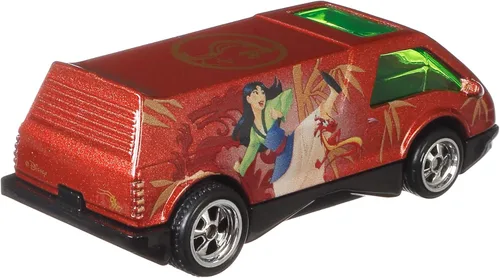 Miniatura 2 de Hot Wheels Auto de juguete Disney, Mulan '69 Volkswagen Squareback a escala 1:64, neumáticos reales y metal/metal para niños y coleccionistas