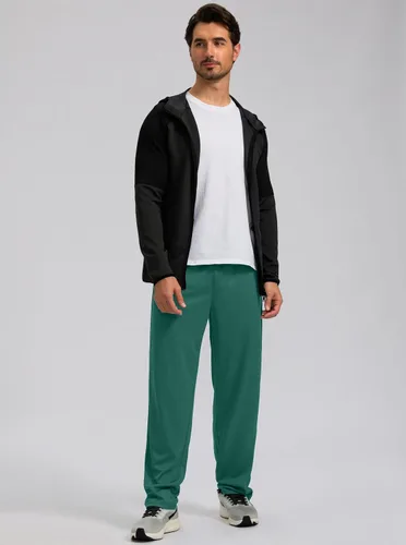 Miniatura 6 de G Gradual Pantalones deportivos para hombre con parte inferior abierta, pantalones de entrenamiento con bolsillos con cremallera, malla ligera