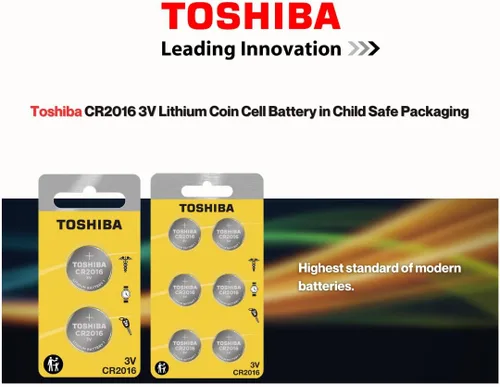 Miniatura 2 de Toshiba CR2016 - Paquete de ampolla resistente a los niños (2 baterías)