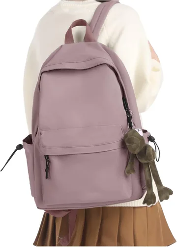 Miniatura 12 de Mochila escolar negra para niñas, niños, escuela secundaria, universidad, mochila para libros, linda mochila estética, bolsa ligera, impermeable