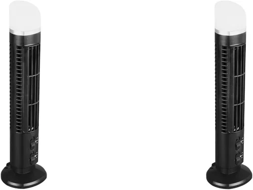Ventilador de torre sin aspas, circulador de aire oscilante, rotación de 90 grados, alimentado por USB, funcionamiento silencioso para dormitorio