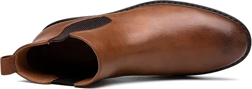 Miniatura 3 de DECARSDZ - Botas Chelsea para hombre, estilo casual, cómodas, sin cordones, botas de tobillo para hombre