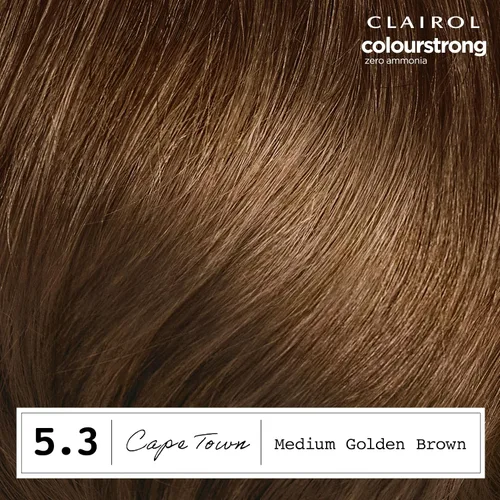 Miniatura 3 de Clairol ColorStrong - Tinte permanente para el cabello sin amoníaco, 5.3 castaño dorado medio, color Ciudad del Cabo, paquete de 1 unidad 5.3 Marrón