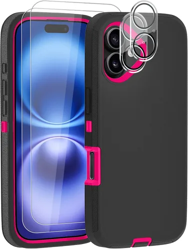 Miniatura 10 de Funda para iPhone 12 Mini con funda de clip para cinturón y 2 protectores de pantalla, funda de protección completa resistente de grado militar a
