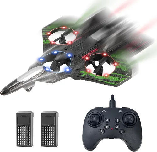 Drone de control remoto para niños, aviones RC de espuma de 2.4 GHz, helicóptero cuadricóptero con vuelo automático, giro de 360°, detección de