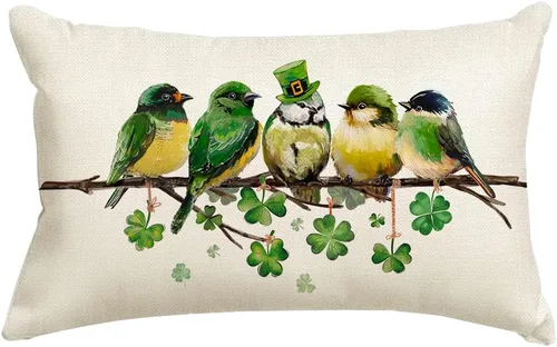 Miniatura 20 de RABUSOFA Fundas de Almohada Navideñas 18x18 Pulgadas Pájaros Decoraciones Navideñas Invierno Fundas de Cojín Decorativo Navidad Pájaros Decoración