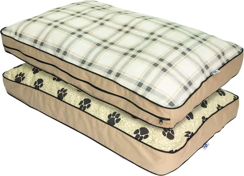 Miniatura 11 de MyPillow Cama para perro de diseño reversible con funda de cremallera extraíble, cama lavable para perros grandes, soporte para articulaciones, Azul