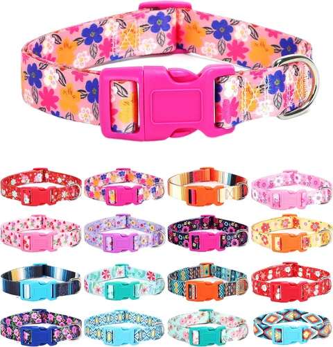 Miniatura 11 de Collares de Navidad para perros pequeños, lindos collares suaves y ajustables para perros y niñas, S 22. Estilo navideño