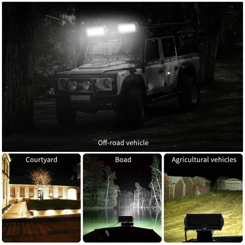 Miniatura 7 de Barra de luz LED de 7 pulgadas, luces LED de 240 W y 24000 lm para tractores, luces LED de trabajo para camión, luces combinadas de inundación
