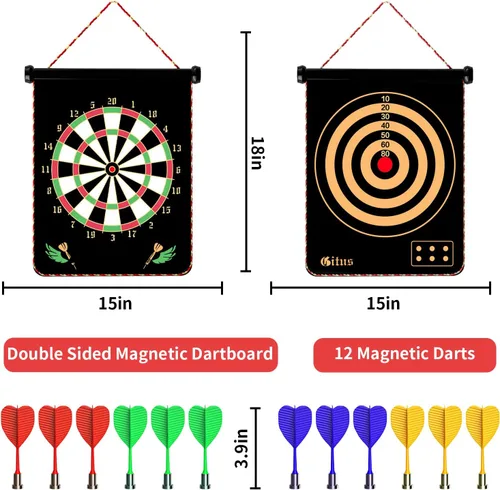 Miniatura 2 de Juegos de mesa de dardos magnéticos para niños con 12 dardos al aire libre, juguetes para niños de 8 a 13 años, ideas de regalos geniales