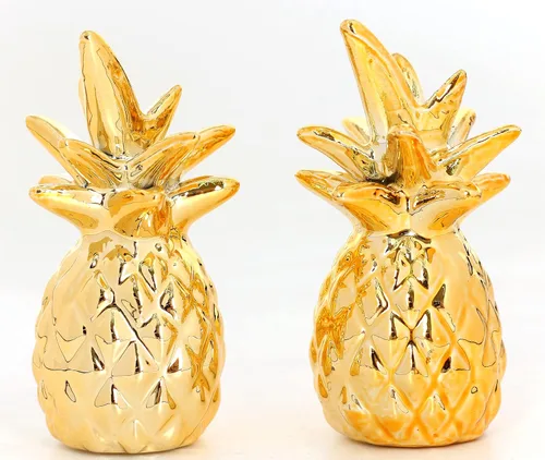 Miniatura 8 de 2 piezas de estatuas de animales pequeños de oro, estatua de corazón, decoración de estilo moderno, figuras de animales de cerámica