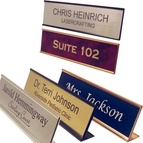Miniatura 3 de Placa con nombre para escritorio de oficina o cartel para colgar en la puerta o la pared, de 2 x 10 pulgadas, cartel grabado con láser