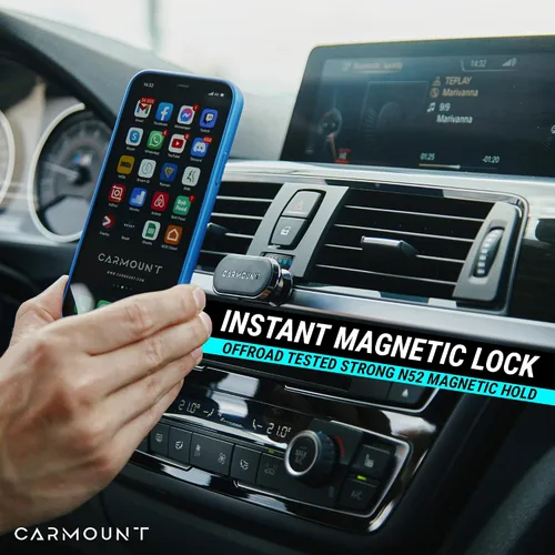 Miniatura 3 de CARMOUNT F1 Soporte para salpicadero de coche Soporte magnético para teléfono de coche, imanes 8X N52 ultra fuertes, rotación de 360°, soporte