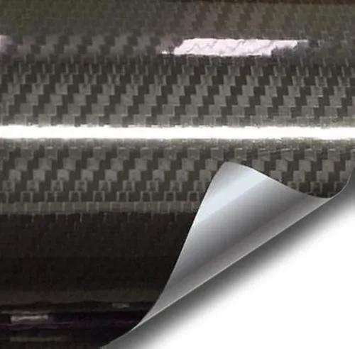 VViViD Envoltura de vinilo epoxi de fibra de carbono de alto brillo para automóviles (10 x 5 pies, plateado)