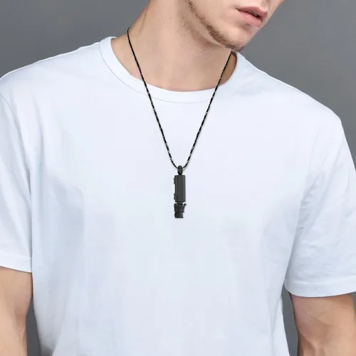 Miniatura 3 de Imrsanl Collar de urna para cenizas para hombres adultos de acero inoxidable con diseño de camión de 18 ruedas, joyería de cremación, colgante