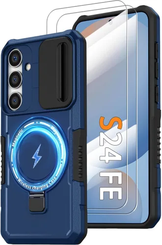 Miniatura 28 de Funda magnética para Samsung Galaxy Note 20 Ultra con soporte de anillo [con protector de pantalla] [Compatible con carga inalámbrica MagSafe] Funda