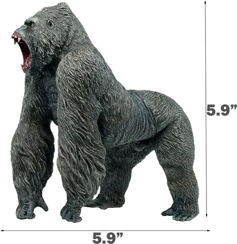 Miniatura 8 de Gorilla Toys Figura de acción Rampage Gorilla Fight Mode Ape - Figuras sólidas de animales salvajes para juegos de rol, juguete para contar historias