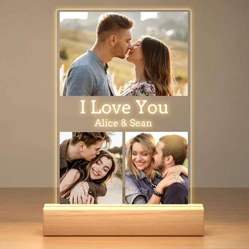 Miniatura 21 de Marcos de fotos personalizados con foto, marco de fotos personalizado con luz nocturna, marco de fotos personalizado, regalos de aniversario