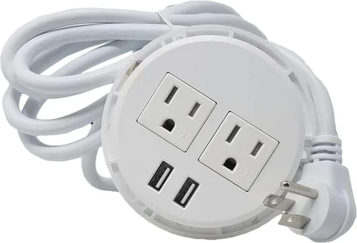 Miniatura 7 de Ojal de alimentación cuadrado en el escritorio, centro de alimentación de mesa, ojal para muebles, concentrador de datos de alimentación, 2 puertos