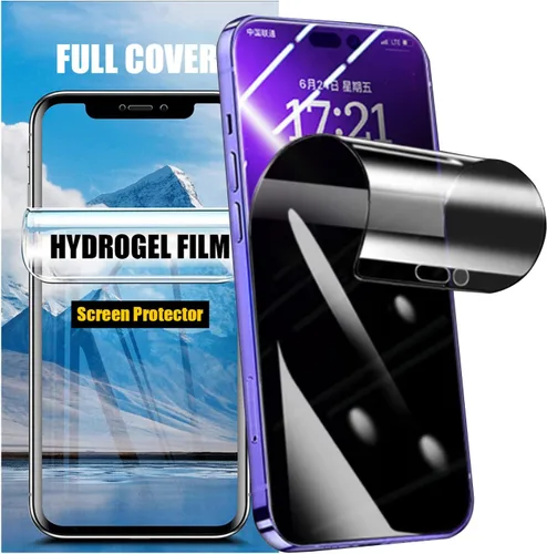 Miniatura 7 de LOOKSEVEN Paquete de 2 protectores de pantalla de hidrogel de privacidad para Samsung Galaxy S21, película protectora de TPU suave de alta