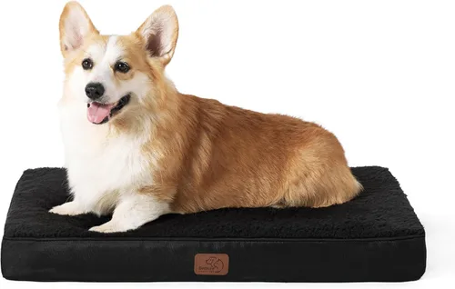 Miniatura 19 de Bedsure Camas para Perros Tamaño Grande - Cómodas Camas Planas para Mascotas con Funda Lavable Extraíble, Alfombrilla de Espuma Ortopédica