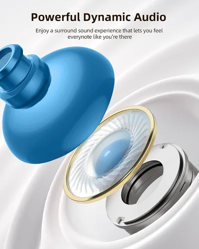 Miniatura 5 de PocBuds - Auriculares Bluetooth inalámbricos con 80 horas de reproducción, estuche de carga inalámbrica, pantalla digital, auriculares deportivos