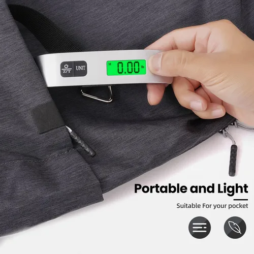 Miniatura 6 de BAGAIL Digital Luggage Scale, 110lbs Hanging Baggage Scale with Backlit LCD Display, Portable Suitcase Weighing Scale, Travel Luggage Weight Scale