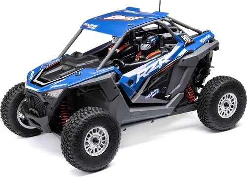 Losi Camión RC 1/10 RZR Rey 4 ruedas Tracción sin escobillas Batería lista para funcionar y cargador no incluidos Polaris LOS03029T1 Camiones