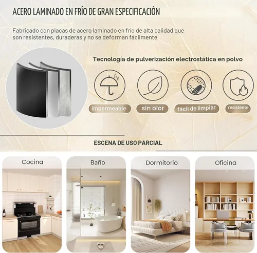 Miniatura 8 de GAIOUS Armario de almacenamiento de metal de 71 pulgadas de alto con 2 puertas y 4 estantes ajustables, armario de despensa de cocina, armario Blanco