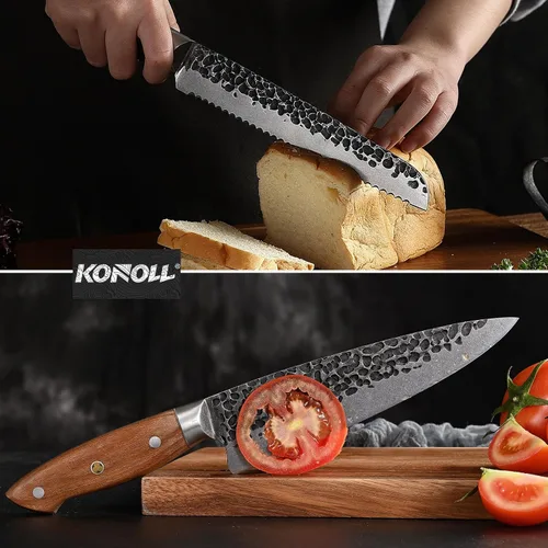Miniatura 7 de Juego de cuchillos de chef japoneses profesionales, juego de cuchillos de cocina de 5 piezas, cuchillos de cocina de acero inoxidable de alto