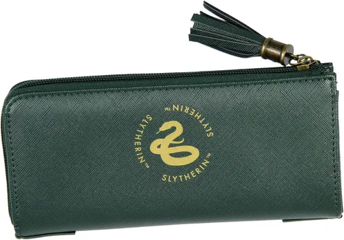 Miniatura 2 de Bioworld Cartera de Harry Potter de diseño Hogwarts Houses con cremallera de cuero sintético para mujer