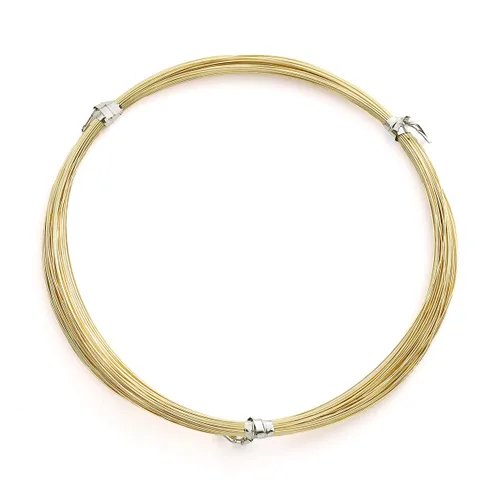 Miniatura 5 de Beadia - Alambre bañado en oro de 14 quilates de 0.4 mm, 10 metros de cordón de cuentas para pulseras, collares, encantos, cuentas para hacer joyas