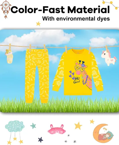 Miniatura 7 de Pijamas de Navidad para niños y niñas de 18 meses-12 años, ropa de dormir 100% algodón