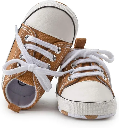 Miniatura 42 de KIDSUN zapatos deportivos altos hasta el tobillo para bebés, niños y niñas con suela antideslizante, suaves, para recién nacidos, zapatos