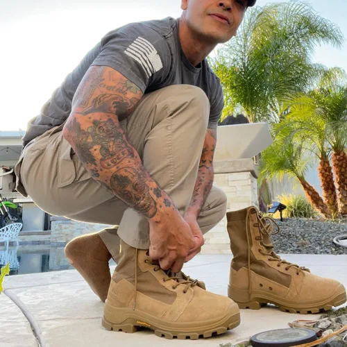 Miniatura 3 de ROCKROOSTER M.G.D.B Tactical Boots for men, 8 inch XX-wide Soft Toe, Comfortable Anti-Fatigue Tech, Durable, Quick Dry Ankle Support Combat