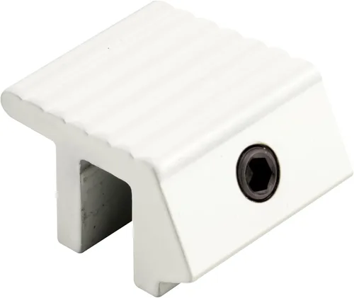 Prime-Line U 9812 Cerradura de ventana deslizante de aluminio resistente a manipulaciones, se adapta a rieles de 1/4 pulgadas, blanco, paquete de 2