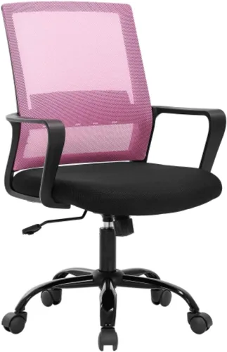 Miniatura 9 de Silla de escritorio ergonómica de malla, silla de computadora con soporte lumbar y reposabrazos, silla de escritorio ajustable para computadora
