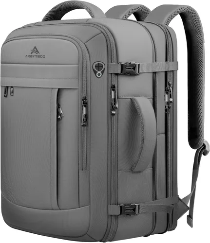 Miniatura 10 de AREYTECO - Mochila de viaje de 50L, mochila extra grande expandible para laptop, mochila de transporte aprobada para vuelo, maleta de negocios