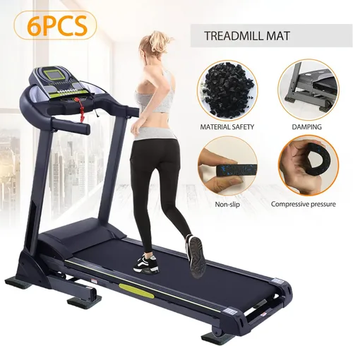 Miniatura 2 de Almohadillas para cinta de correr, tapete para equipo de ejercicio con goma de alta densidad para proteger suelos de 3.94 x 3.94 x 0.5 pulgadas
