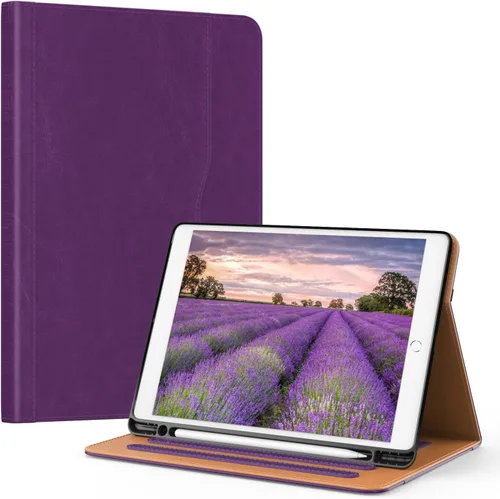 Miniatura 11 de OKP Funda para iPad de 9ª generación 2021/8ª generación 2020/7ª generación 2019 de 10.2 pulgadas, funda con visión multiángulo, cuero PU con soporte