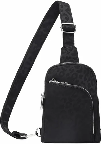 Miniatura 21 de INICAT Bolsos cruzados pequeños de nailon para mujer, bolsa de 1 litro para hombre, bolsa de hombro, riñonera, artículos esenciales de viaje