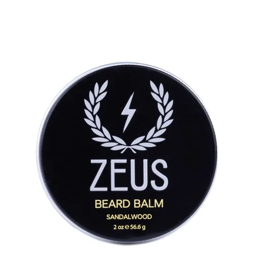ZEUS Bálsamo para barba, cera de abeja natural y bálsamo de manteca de karité, acondicionador suavizante para vello facial, fabricado en Estados