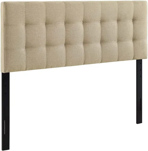 Miniatura 3 de Modway Lily Cabecera Capitonada de Tela de Lino Tapizada Queen en Beige