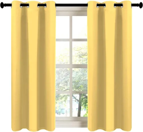 Miniatura 67 de LA PALMA Cortinas opacas con aislamiento térmico y ojales, para sala de estar, dormitorio, paquete de 2 paneles