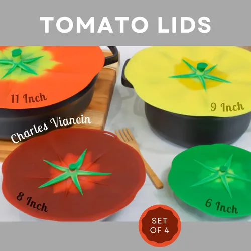 Miniatura 6 de Charles Viancin - Tapa de silicona para tomate para almacenamiento de alimentos y cocinar - 11 pulgadas - Sellado hermético en cualquier superficie